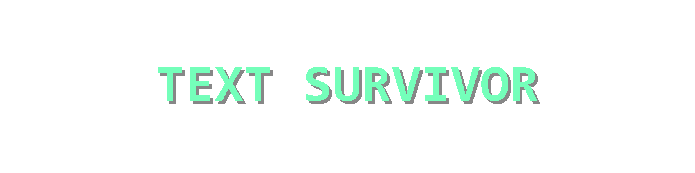 Text Survivor green transparent logo.